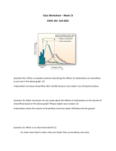 ENVS 101 Week 15 Worksheet: Urbanization & Heat Islands