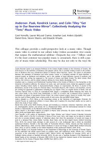 Collective Analysis of Anderson .Paak's 'Tints' Music Video