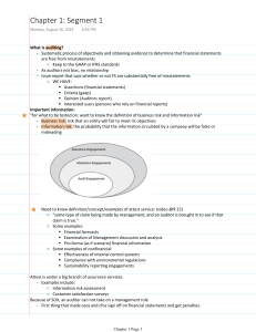 Auditing Chapter 1: Basics of Attest and Assurance