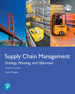 Supply Chain Management: Strategy, Planning, Operation