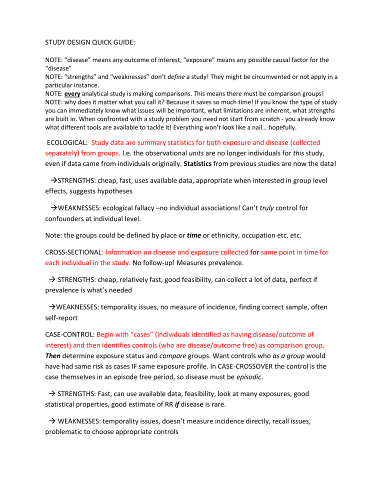 Study Design Quick Guide: Research Methods Overview