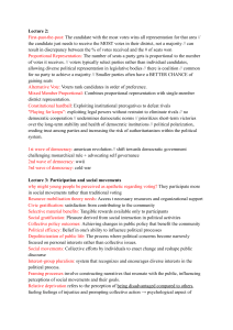 Political Science Lecture Notes: Democracy, Ideologies & Movements