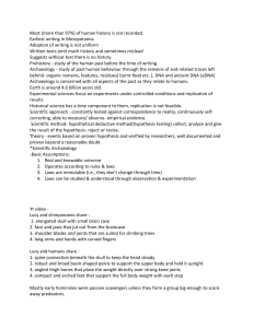 Intro to Archaeology Lecture Notes