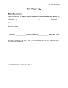 Social Psychology Lecture Notes