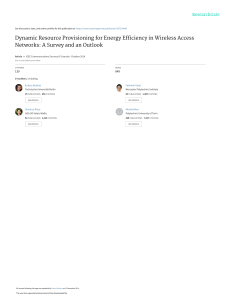 Dynamic Resource Provisioning for Energy Efficiency in Wireless Access Networks