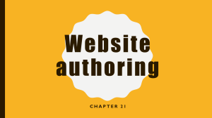 Website Authoring Chapter 21: HTML, CSS, and Web Page Basics