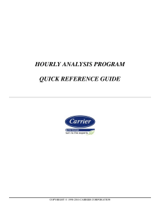 Carrier HAP Quick Reference Guide for HVAC Design