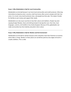 Globalization's Negative Effects on Local Communities