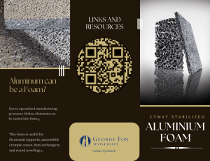 Aluminum Foam: Properties, Process, and Applications