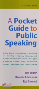 A Pocket Guide to Public Speaking 7th Edition