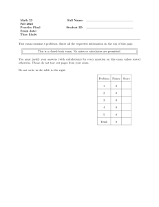 Math 23 Practice Final: Differential Equations Fall 2025