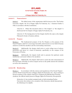 Purdue Kappa Alpha Psi Nu Chapter Bylaws
