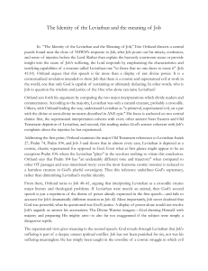 The Identity of the Leviathan and the Meaning of Job