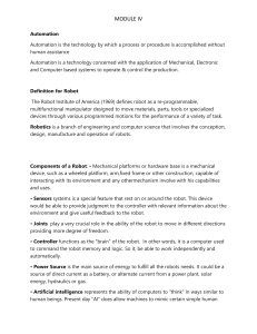 Guide to Automation and Robotics