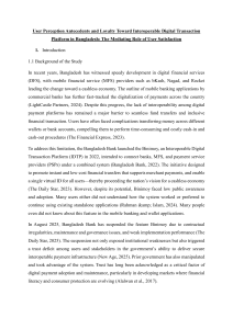 User Loyalty in Digital Transaction Platforms: Bangladesh Study