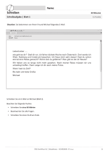 &Ouml;SD A2 Schreiben Aufgabe: E-Mail schreiben