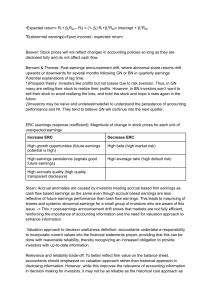 Accounting & Valuation Lecture Notes
