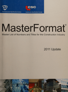 MasterFormat 2011 Update: Construction Industry Numbers and Titles