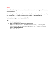 Session 1: IT, IS, and Future Tech (5G, IoT, AI)