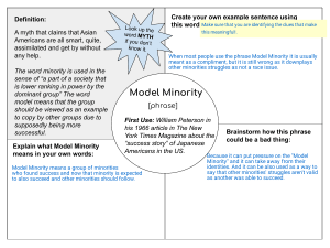 Model Minority Myth Worksheet