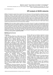 KPI Analysis of 4G/5G Networks
