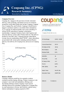 Coupang Inc. Research Report 2026