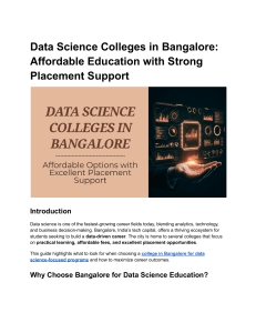 Data Science Colleges in Bangalore: Placements & Fees