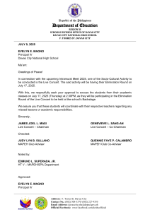 DCNHS Live Concert Excuse Request