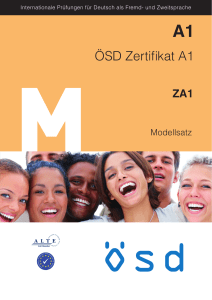 &Ouml;SD Zertifikat A1 Modellsatz &ndash; Deutschpr&uuml;fung A1