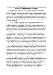 Genocide and Revolution in Caribbean History Essay