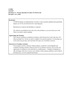 CS1800 Practice Questions: Quiz 4 & Final Exam