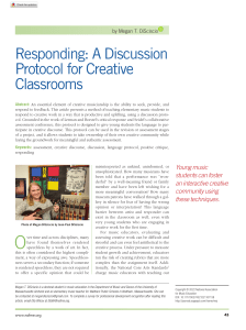 Discussion Protocol for Creative Music Classrooms