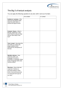The Big 5 of Textual Analysis Guide