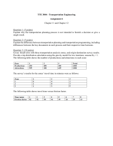 TTE 3004 Transportation Engineering Assignment