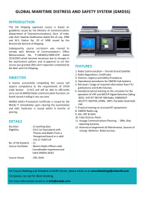 GMDSS Course: Global Maritime Distress & Safety System Training