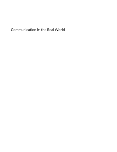 Communication Studies Textbook | Real World Guide