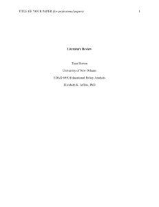 Critical Policy Analysis of No Child Left Behind