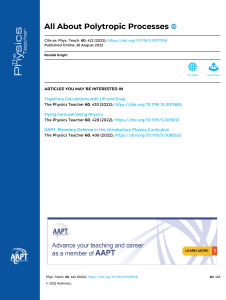 All About Polytropic Processes