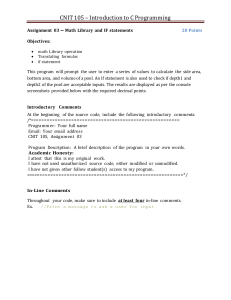 CNIT 105 C Programming Assignment 03