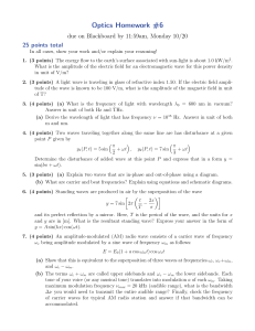 Optics Homework #6 Problems Solutions