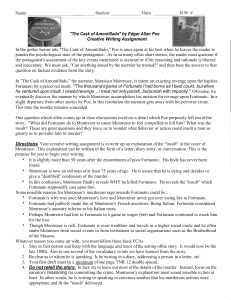 The Cask of Amontillado Creative Writing Assignment