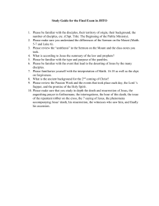 JHTO Final Exam Study Guide