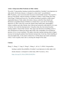 Machine Learning for Depression Risk Prediction in Older Adults