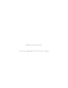 Analyzing R.E.M. Lyrics as Poetry