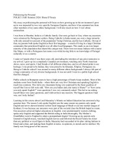 Politicizing the Personal: Colonial Identity and Ethnic Nationalism