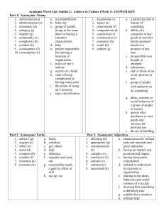 Academic Word List Sublist 2 Worksheet & Key