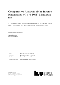 Inverse Kinematics of a 6-DOF Manipulator Thesis