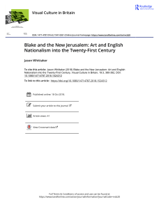 Blake & English Nationalism in 21st Century