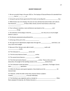 Ancient Roman Art Worksheet | History & Architecture