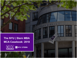 NYU Stern 2018 MBA Casebook for Interview Prep